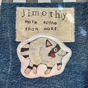 Jimothy Raccoon Upcycled Hand-Made Patch