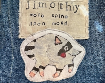 Jimothy Raccoon Upcycled Hand-Made Patch