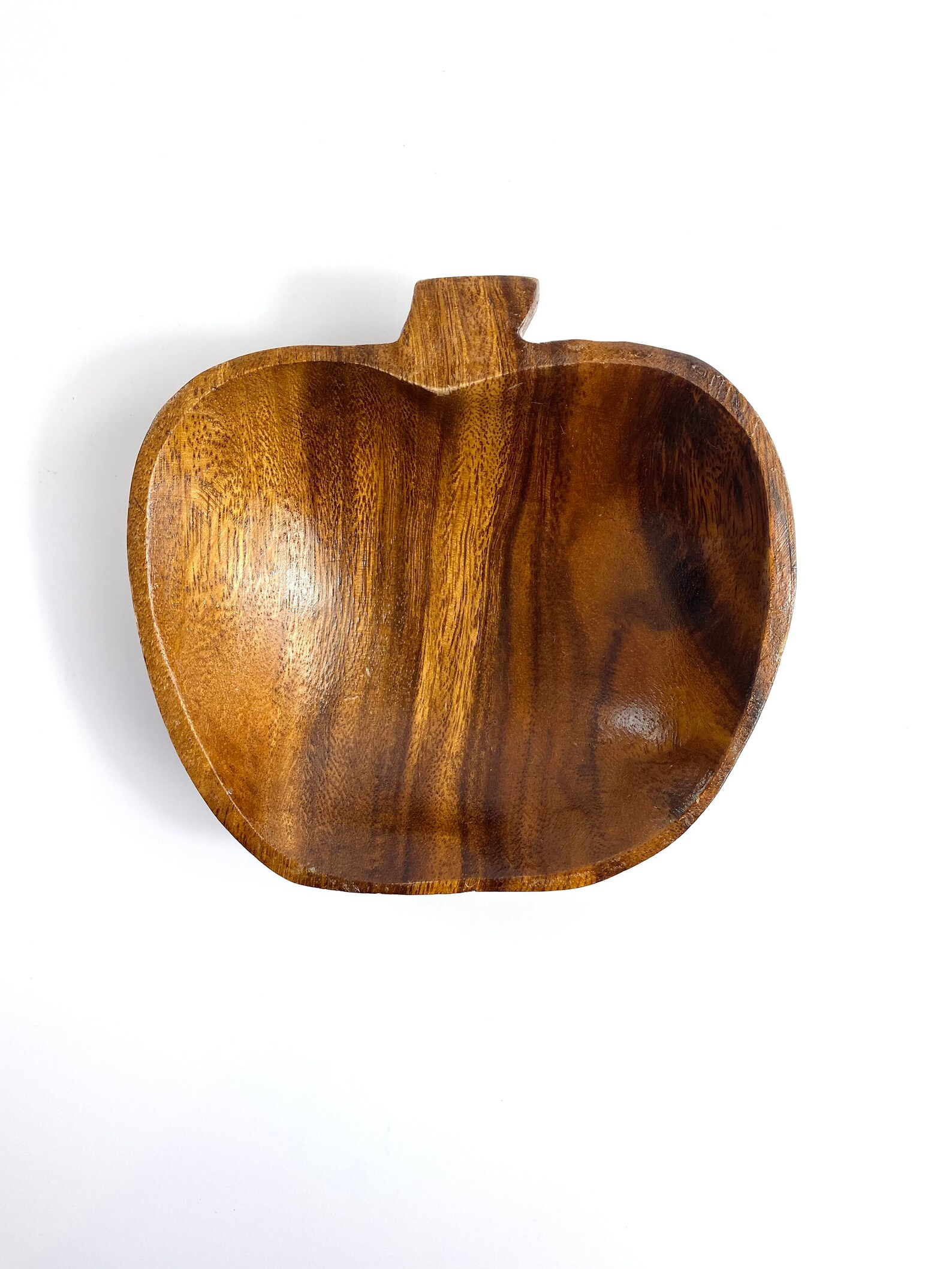 Vintage Wood Apple Dish Wooden Apple Tray Wood Apple Catch Etsy