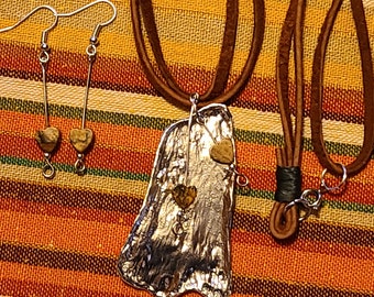 Sterling Tree Bark with Dangles