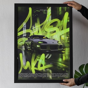 BMW Supra MK4 Exclusive Pack Edition, Neonfarbenes Supra MK4 Design, beste Druckqualität, BMW Supra MK4 Neon 3er Pack Edition.