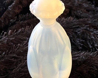 Vintage Waltersperger French Opalescent Opaline Glass Perfume Scent Bottle 6.5 Tall