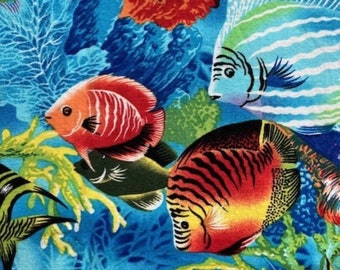 Tropical Fish Quilt Fabric by Michael Miller