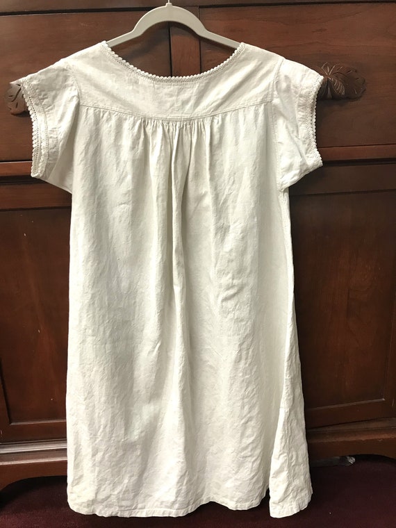 Antique French Linen Nightgown Monogrammed - image 3