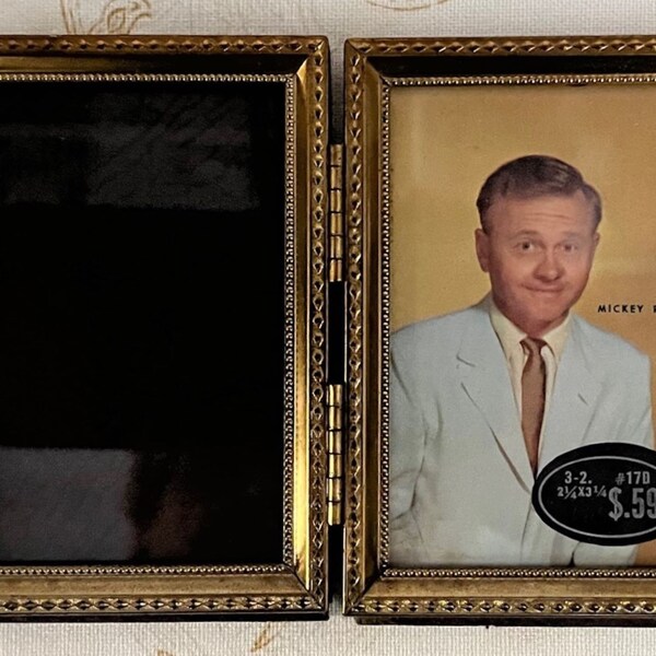 Mickey Rooney advertising photo in frame Mid-century