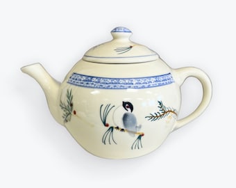 Hartstone Chickadee and Pine Tea Pot 1989, Rare