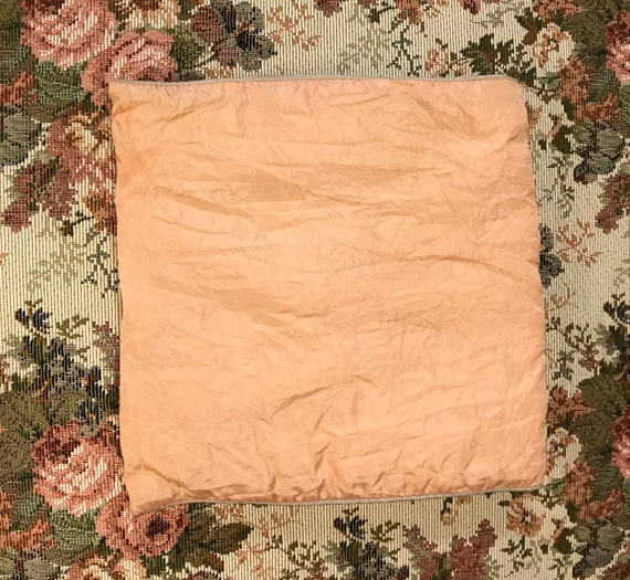 Silk Lingerie Pouch & Hanky, Antique Peach and Cr… - image 4