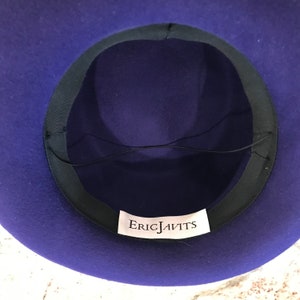 Eric Javits Vintage Purple Wool Felt Ladies Hat image 7