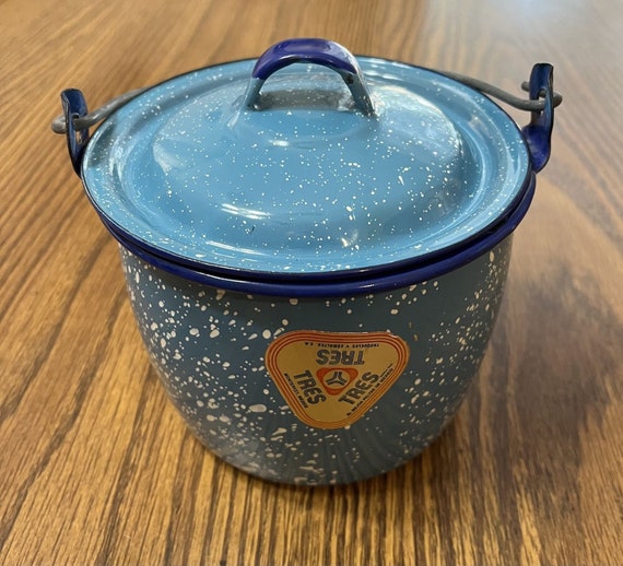 1970's Enameled Cookware- Set of 3