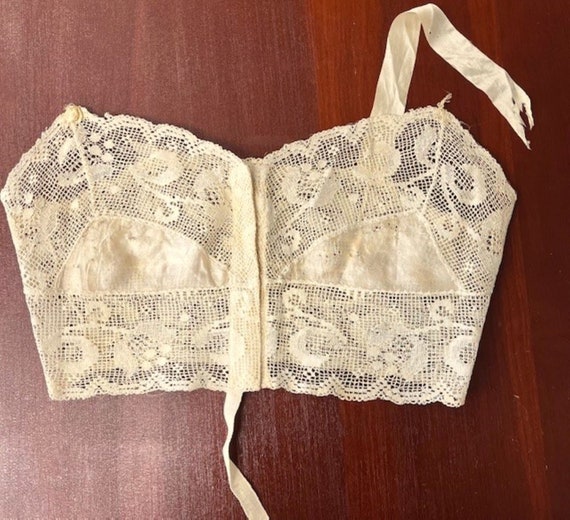 Antique Camisole Early 1900’s Silk & Lace - image 1