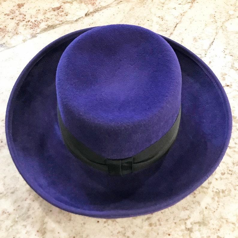 Eric Javits Vintage Purple Wool Felt Ladies Hat image 5