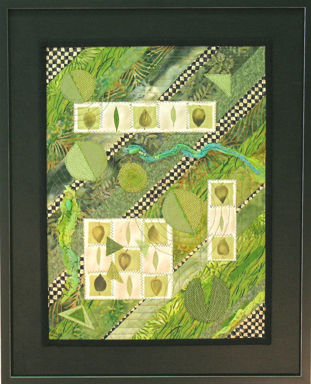 Framed Fiber Art Quilt Etsy