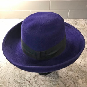 Eric Javits Vintage Purple Wool Felt Ladies Hat image 2