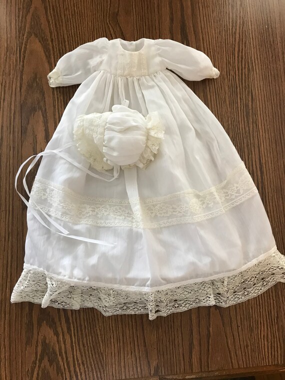 Christening Gown, Slip & Bonnet, Small