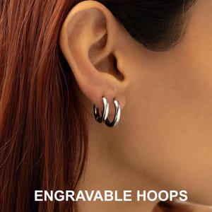 Minimalist Hoop Earrings, Small Gold or Silver Hoops, Everyday Unisex Earrings, Lightweight Chunky Hoops,Modern Simple Jewelry,8mm 10mm 12mm