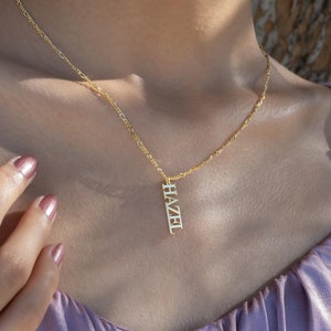 Custom Vertical Name Necklace, Personalized Kids Name Necklace, Handmade Personalized Jewelry, Multiple Name Jewelry, Christmas Gift for her