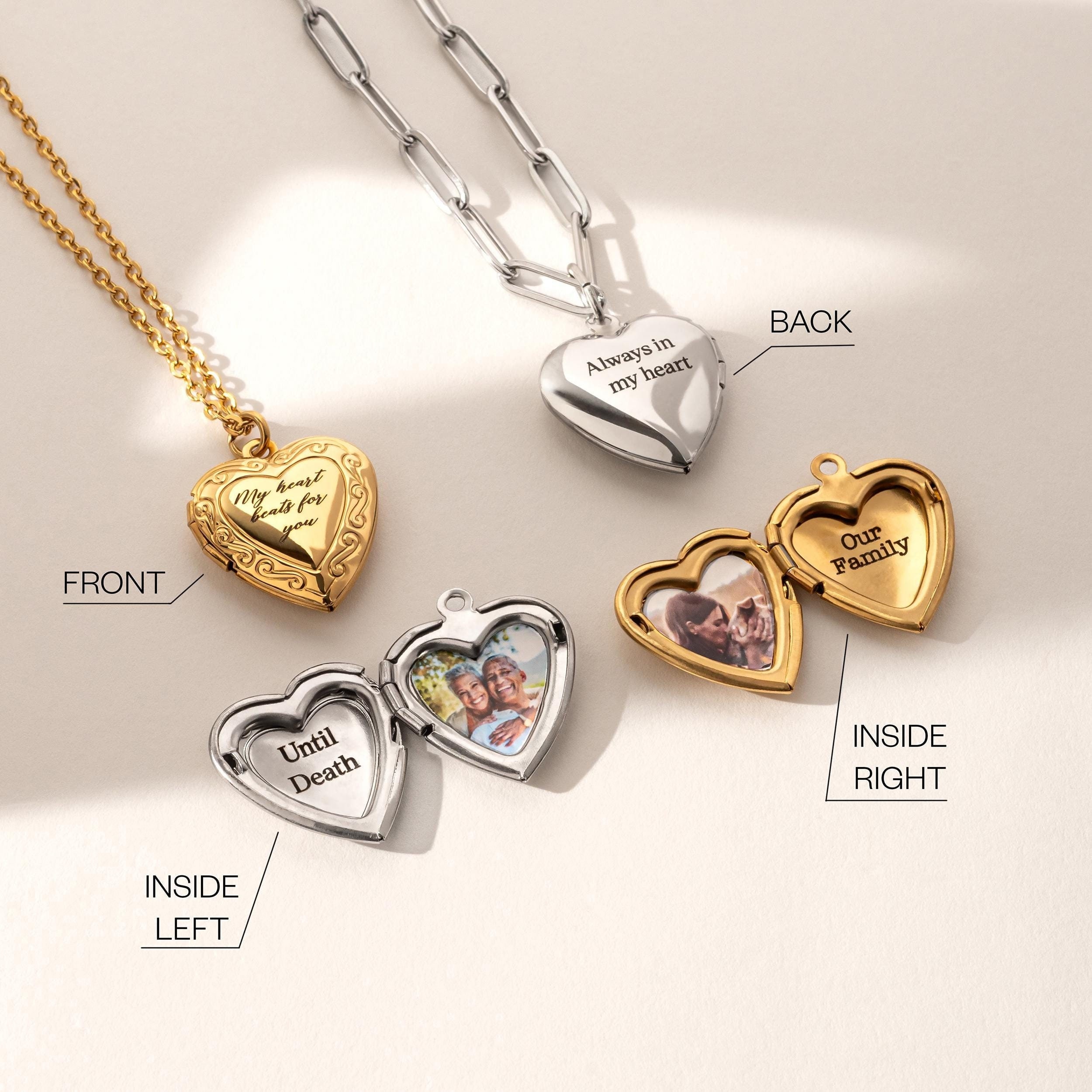 Vintage Heart Necklace - Etsy
