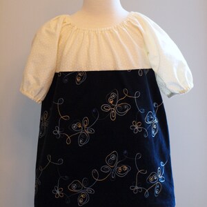 Blue Cordouroy Butterfly Flower Dress Sequins CHOOSE size 6m 5T image 4