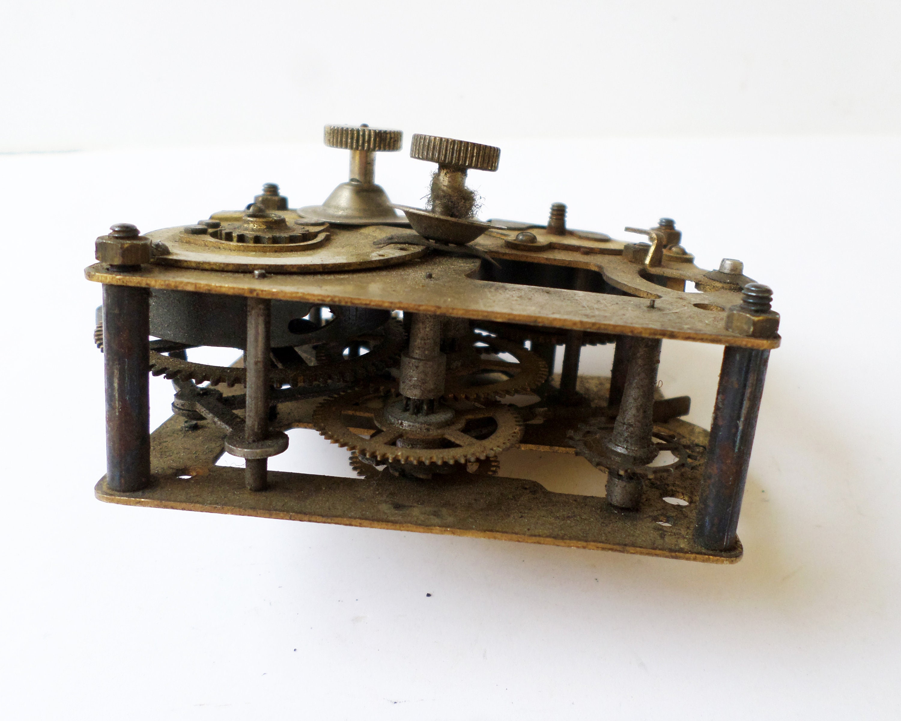 Vintage Brass Clock Parts, Clock Guts, Steampunk Supply, Clock