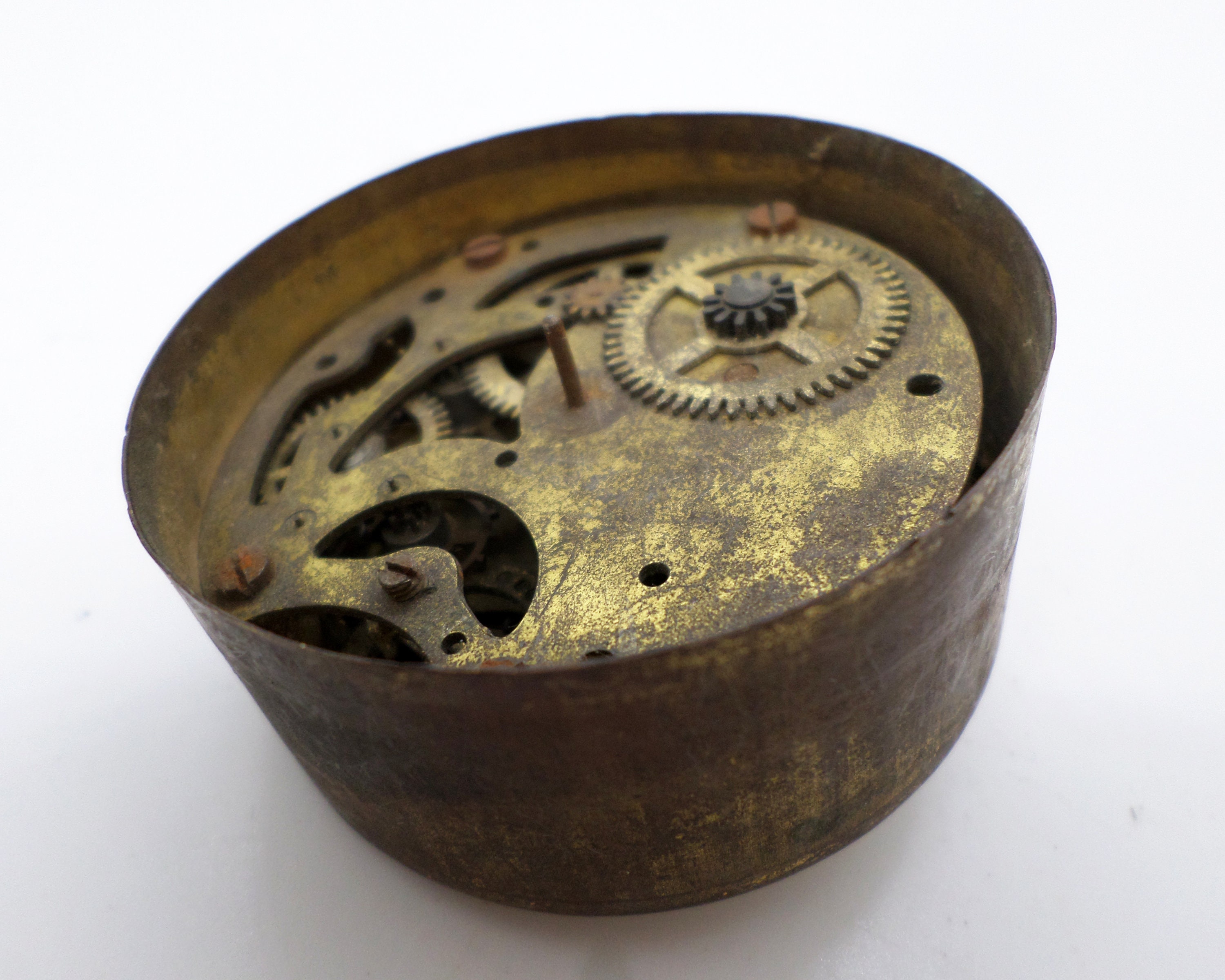 Vintage Brass Clock Parts Clock Guts Steampunk Supply Etsy