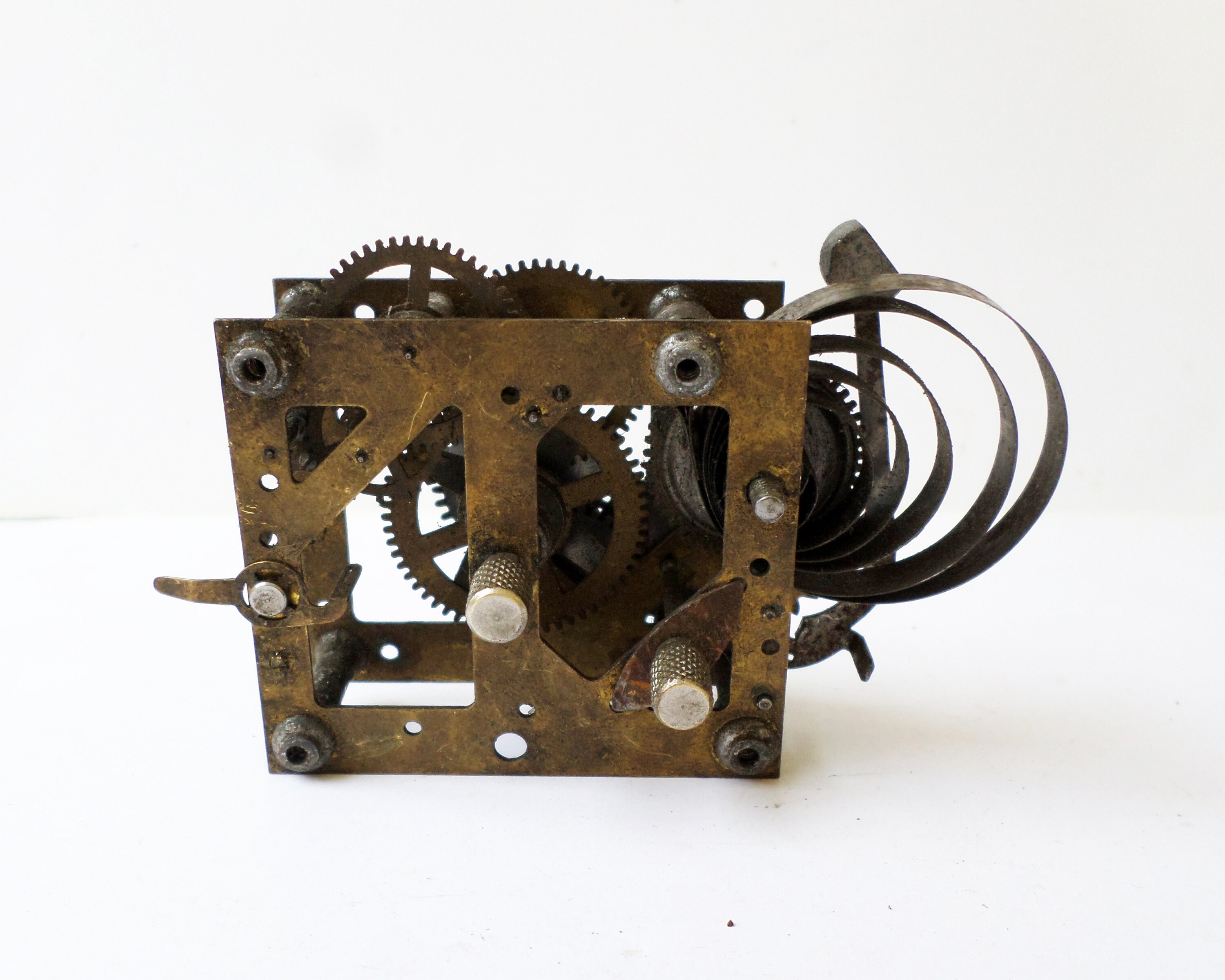 Vintage Brass Clock Parts, Clock Guts, Steampunk Supply, Clock