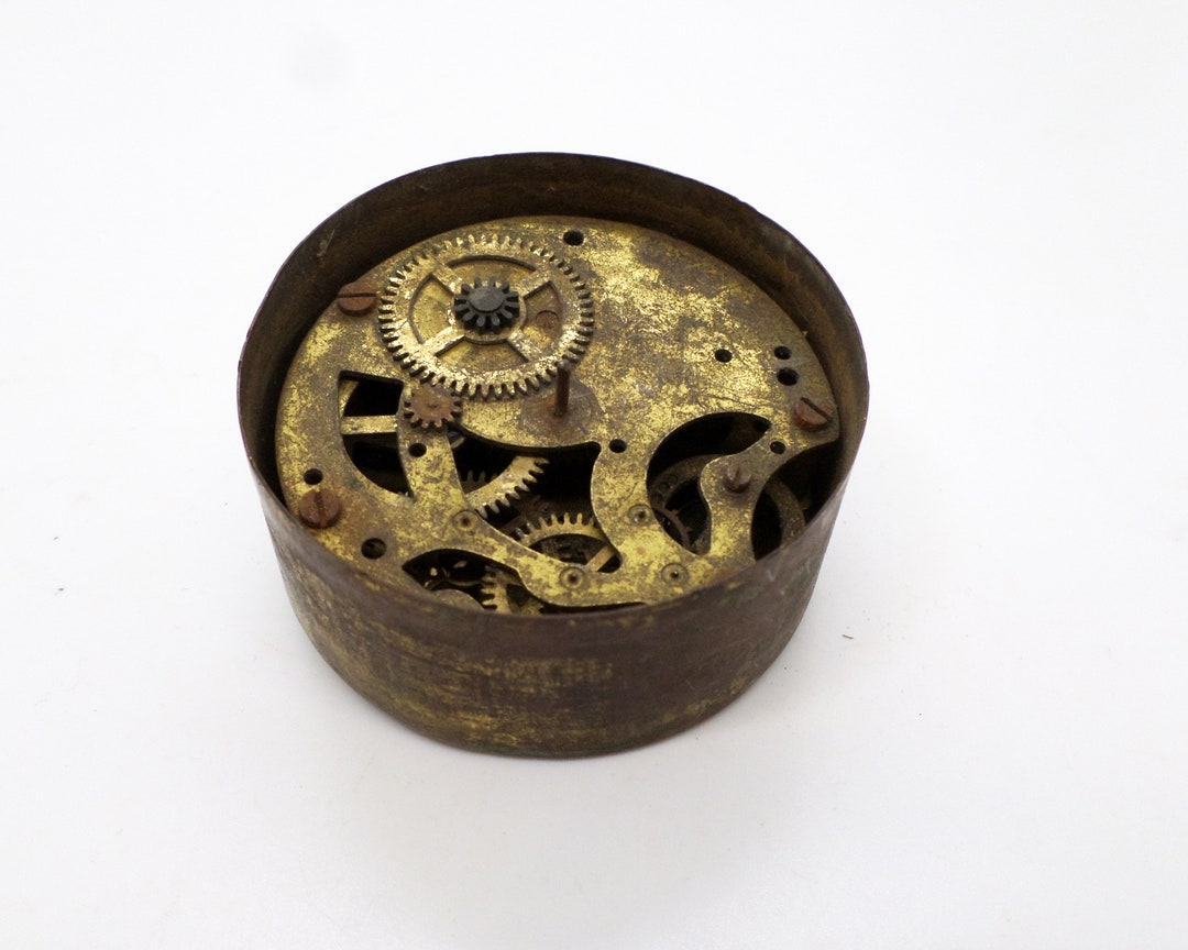 Vintage Brass Clock Parts Clock Guts Steampunk Supply Etsy