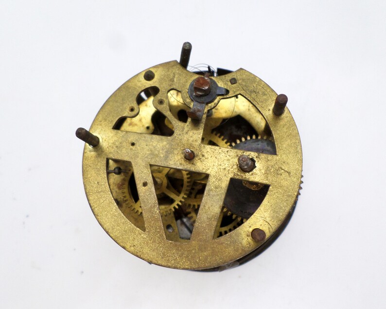 Vintage Brass Clock Parts Clock Guts Steampunk Supply Etsy