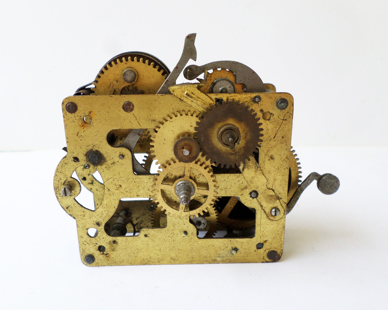 Vintage Brass Clock Parts, Clock Guts, Steampunk Supply, Clock