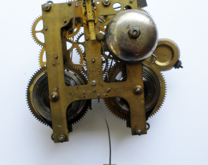 Vintage Brass Clock Parts, Clock Guts, Steampunk Supply, Clock
