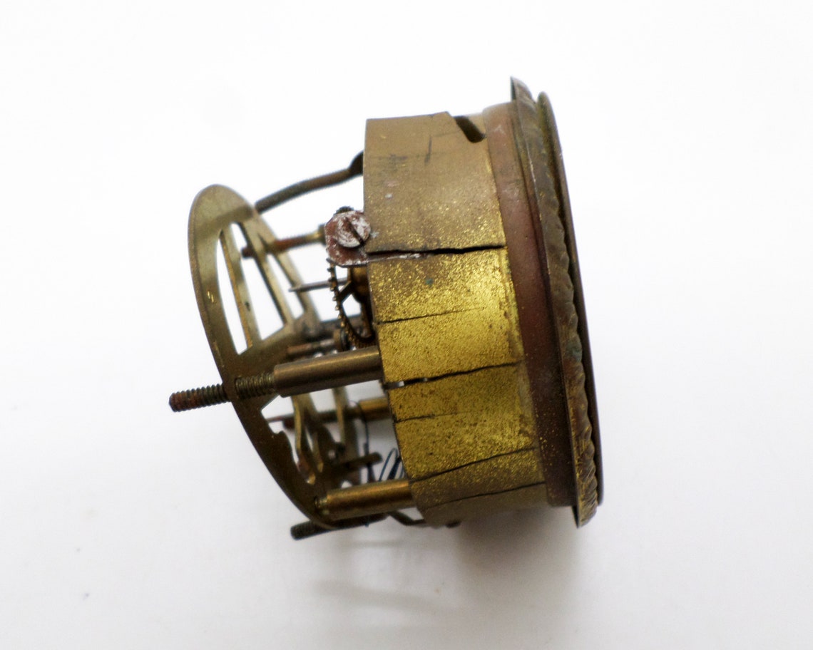 Vintage Brass Clock Parts Clock Guts Steampunk Supply Etsy
