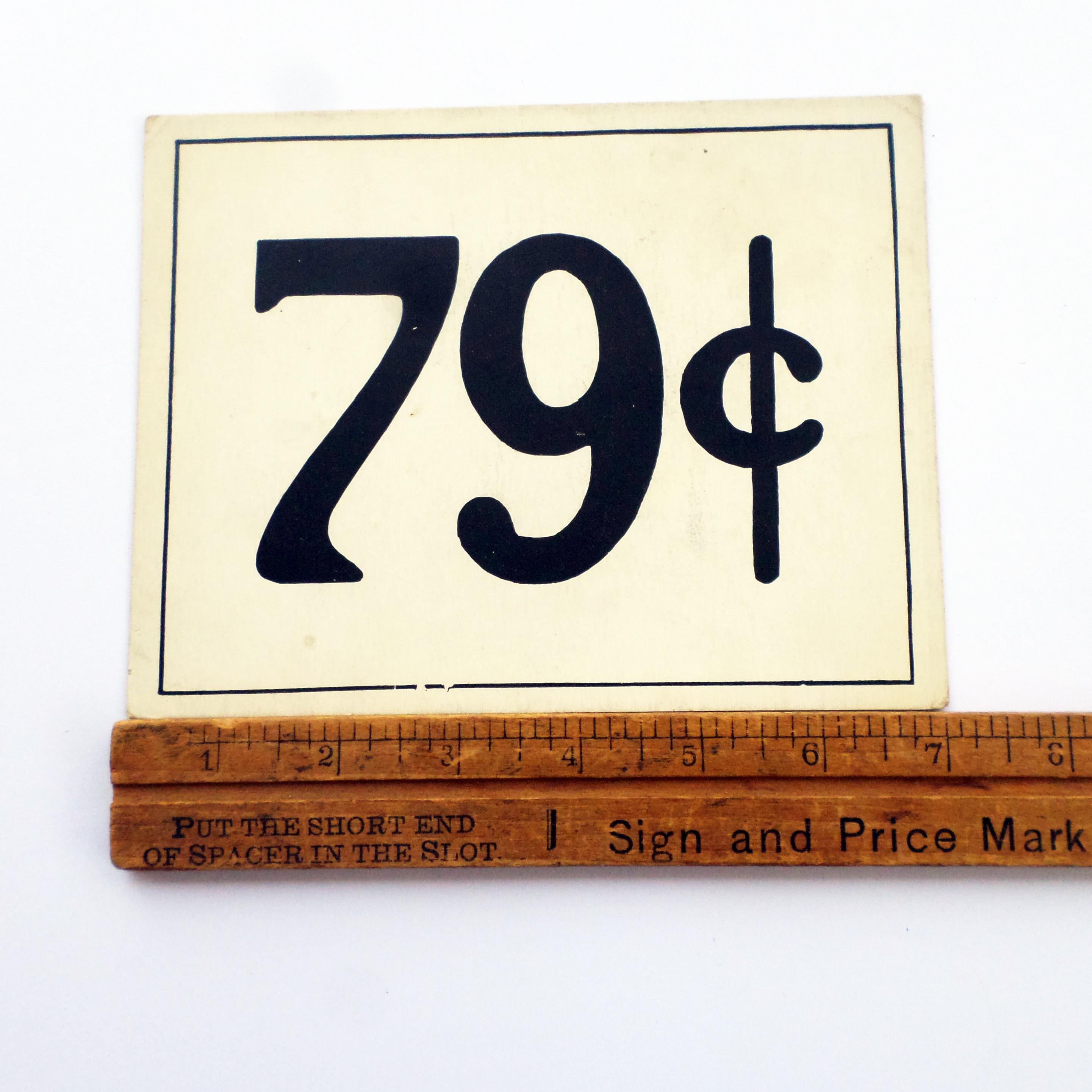 50 Pack Retail Store Sale Price Tags - 5x7 Signs Old Victorian Antique Style