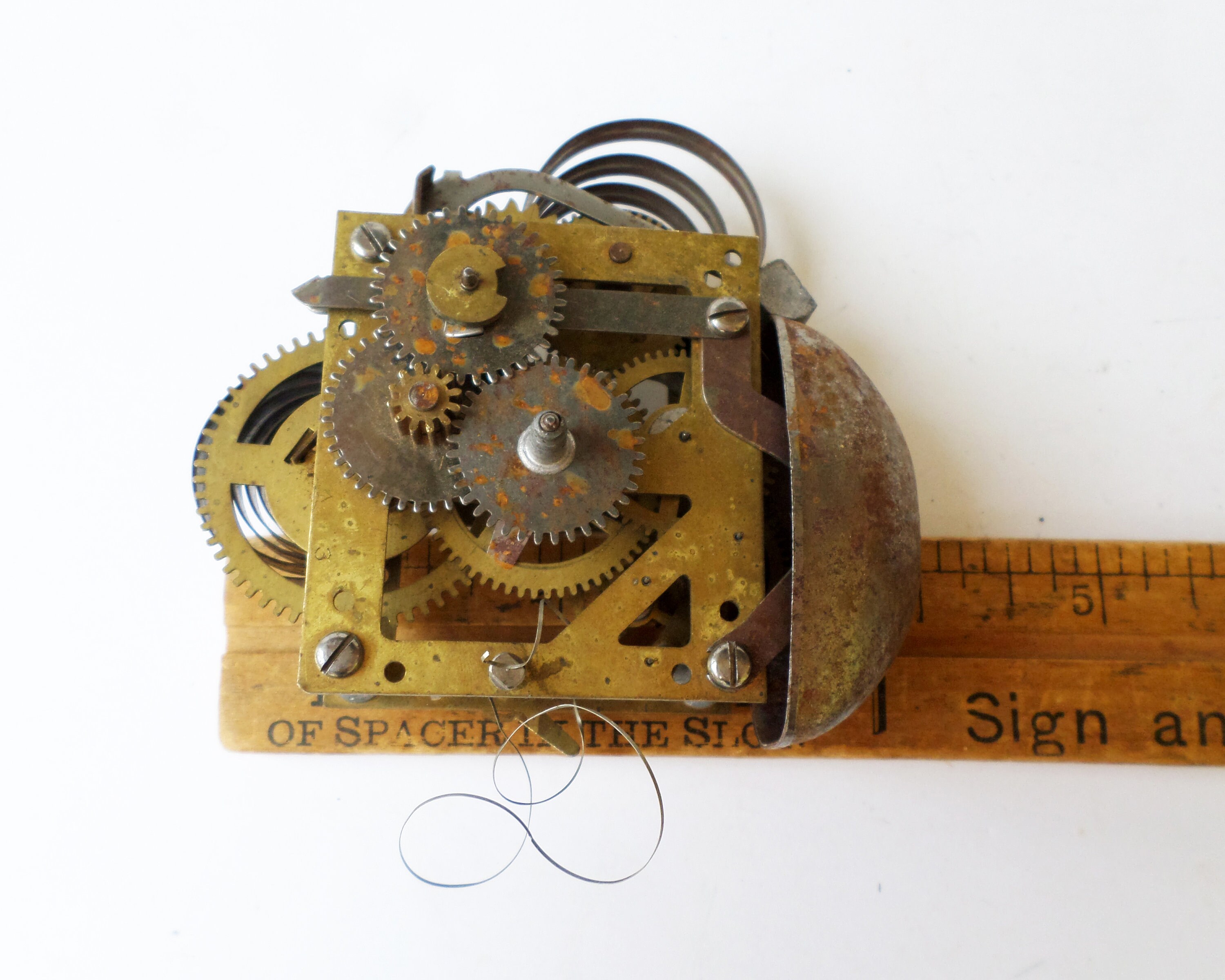 Vintage Brass Clock Parts, Clock Guts, Steampunk Supply, Clock