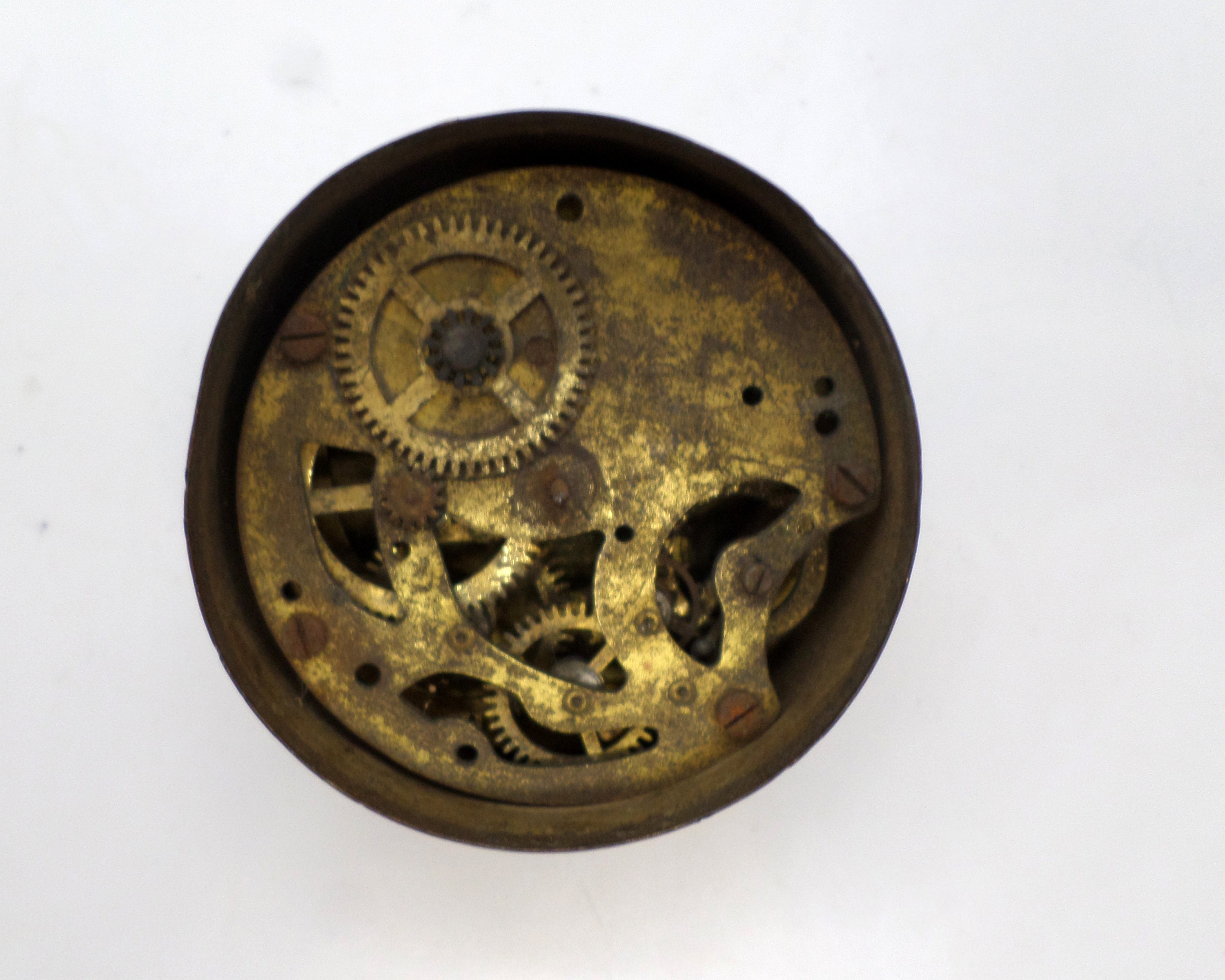 Vintage Brass Clock Parts Clock Guts Steampunk Supply Etsy