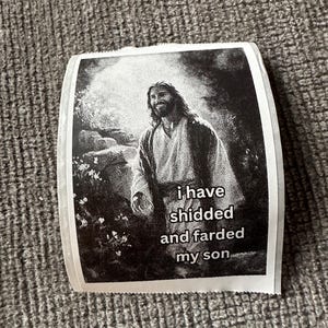 Jesus Shidded | Lofi Label Tape Aufkleber