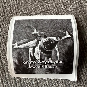 Nastro adesivo etichetta Drone Pug / Lofi