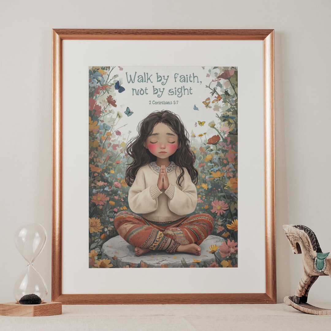 Biblical Artwork Bible Verse Christian Wall Art Biblical Printable Girl ...