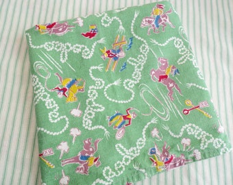 Vintage Rodeo Cowboy Napkin, double-sided, western design