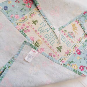 Vintage Cross Stitch Sampler on Tea Towel image 13