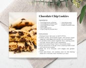 Customizable Recipe Card Template: 4x6 DIY Printable (Digital Download) Editable