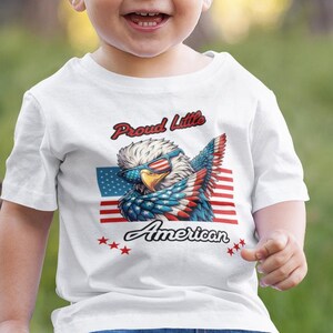 Patriotic Toddler Tee, American Flag Kids Shirt, USA Children&#39;s Tee, Fourth of July Toddler Top, Independence Day Shirt, Patriotic Youth