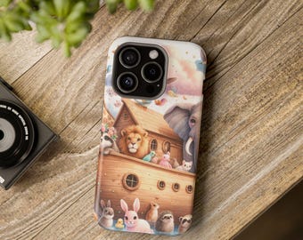 Noah's Ark Magnetic Tough Case, Animal Lovers Gift, Kid's Phone Case, Cute Animal Print, Unique Phone Accessory Birthday gift for teen