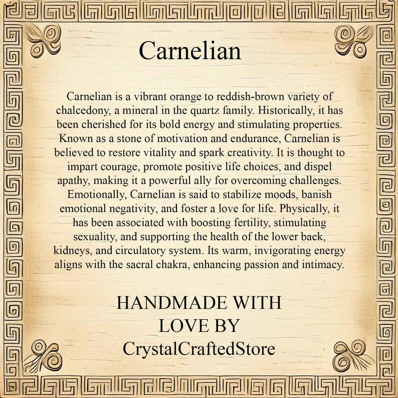 Handmade Carnelian Bracelet: 8mm Gemstone Beads for Energy & Creativity image 9