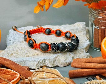 Handmade Yooperlite Bracelet: UV Reactive Sodalite Macrame, Adjustable Fit