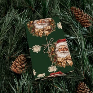 Rotoli di carta da regalo natalizia, carta da regalo natalizia vintage - Elegante carta da regalo
