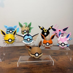 Eevelution-paket | 3D-printade N3D Poké-bollar med klickknapp