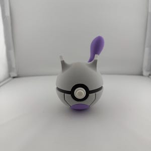 Mewtwo #0150 Pokémon | 3D-utskrivna N3D Pokébollar med klickknapp