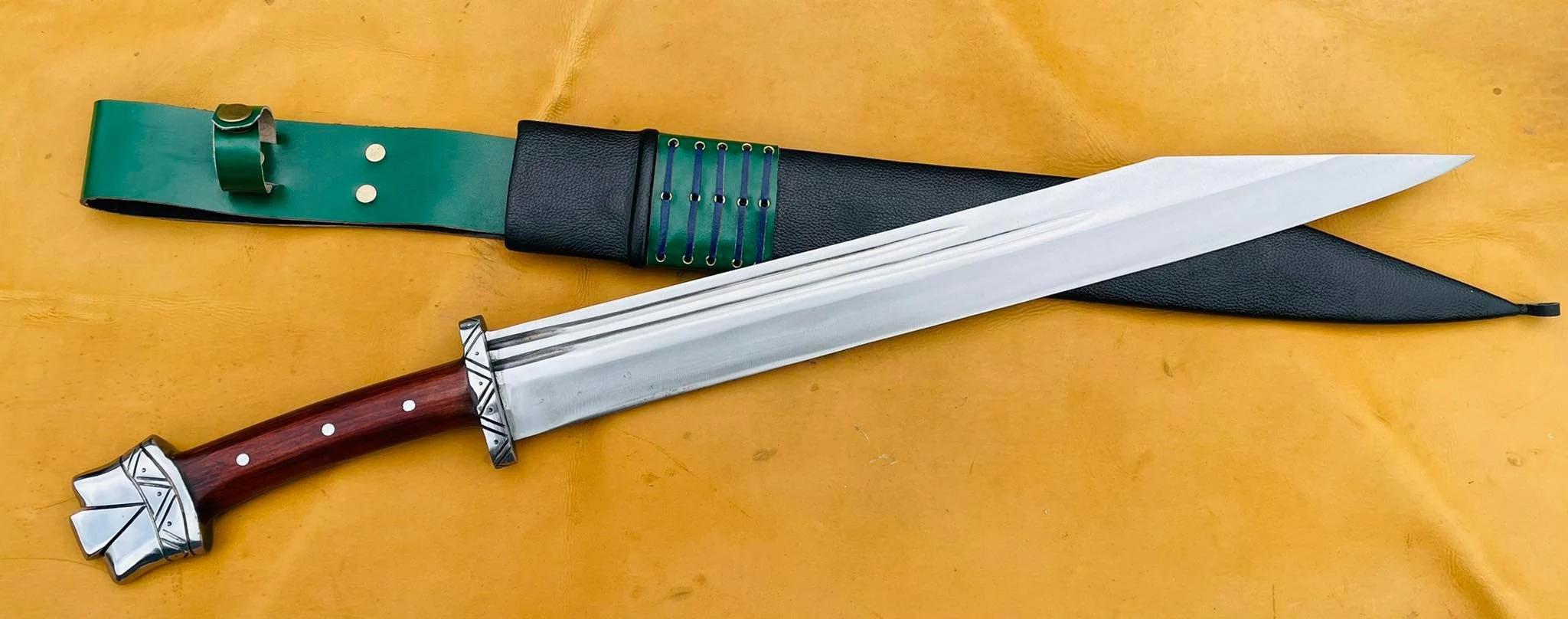 20" blade Seax Sword | Hand-Forged Seax | Full Tang | Bushcraft tool | Outdoor use | Gifts | Gift for him