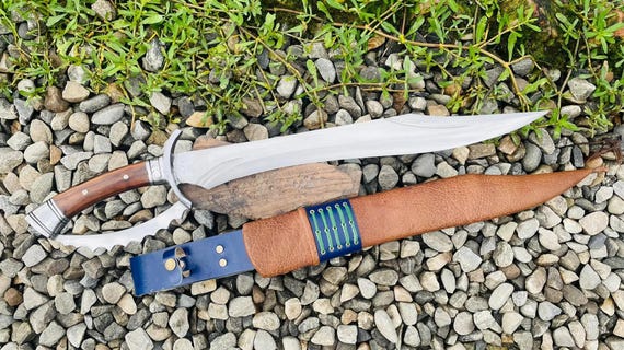 20 inches Blade Scimitar Sword-D-Guard handle-Hand forged sword-Sword from Nepal-Leaf spring of truck-Tempered-Balanced-Gifts