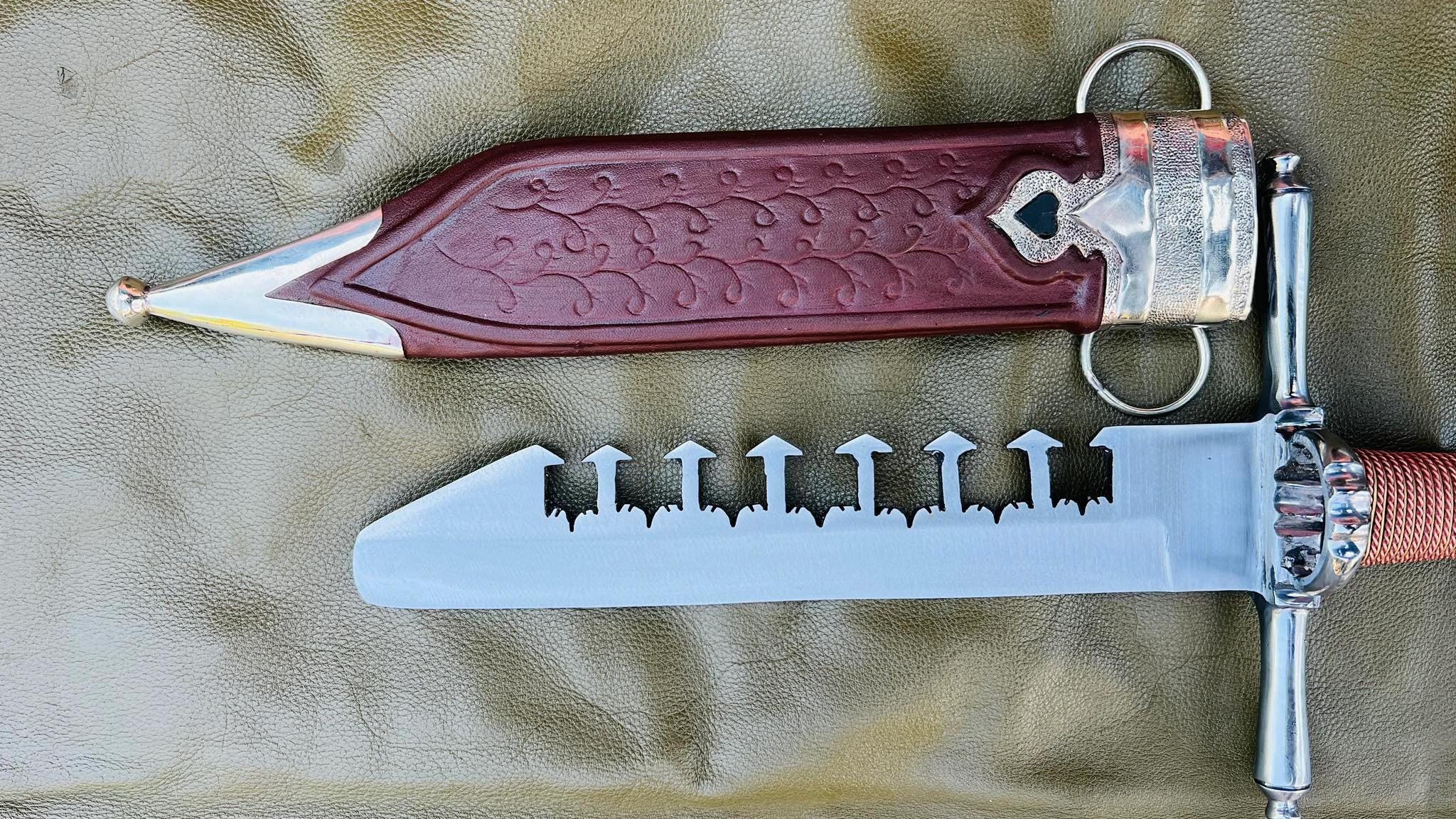 ソードブレーカーダガー：鞘付き11インチ中世レプリカ - Etsy 日本