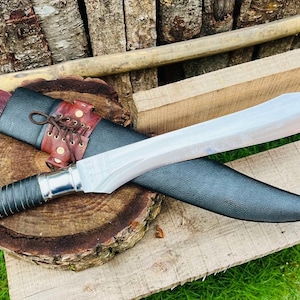 18″ Blade Hand Forged Scimitar Sword | Sharpened Balance Tempered Sword | Camping and outdoor tool - Gift for him